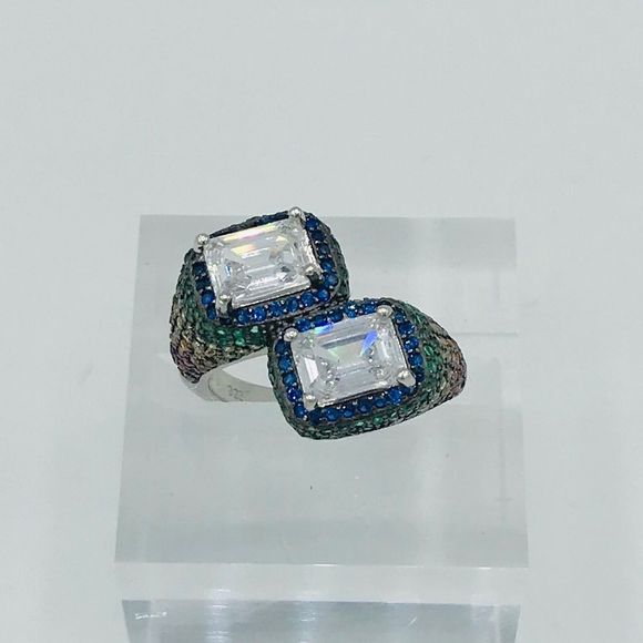 NWT PRIDE RAINBOW STERLING SILVER COCKTAIL RING - Picture 8 of 11